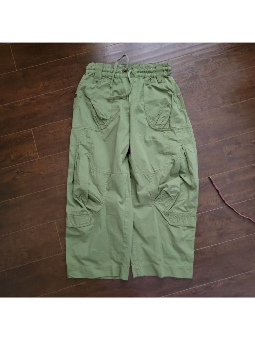 Free People Onset Cargo Pants Utility Y2K Parachute Indie Green 90s Womens M - Picture 2 of 7